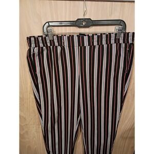 Flirtatious Women's StripesMulticolor Pull‎ On Pants Size XL.